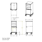 53450 | Core SP Cart with White Drawers 